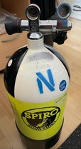 Stahlflasche mit Doppelventil 15 Liter